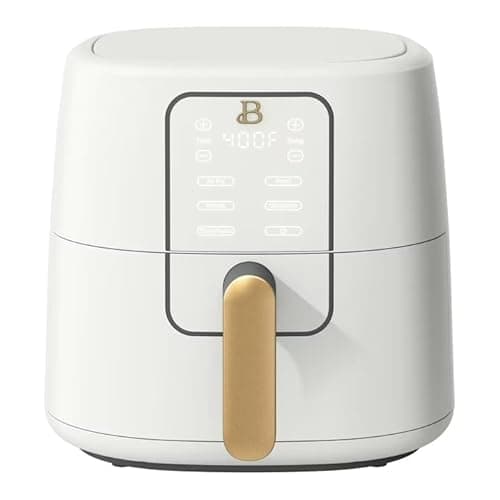 B 6 Quart Digital Air Fryer TurboCrisp Technology, Large Touchscreen Controls, Ceramic Roast Reheat Dehydrate Nonstick, Family Size for 5-7 People