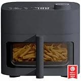 8 Qt. Crispinator Air Fryer W/Powerful DC Motor & 450°F Max Temp, Midnight- The Sleek UI Has Built-in LED Shake/flip Notifications That Trigger Halfway Through Cooking For Evenly Crisped Chicken