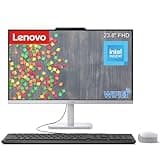Lenovo 24" All-in-One Desktop Computer, Intel 8-Core i3-N305, 16GB RAM, 512GB SSD, FHD Display, WiFi 6, Webcam, Windows 11 Home, White