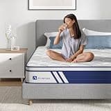 2 Queen Mattress, 10 Inch Memory Foam Queen Hybrid Mattress with Individual Pocket Coils for Motion Isolation, Medium Firm Queen Size Mattresses in a Box, CertiPUR-US Certified