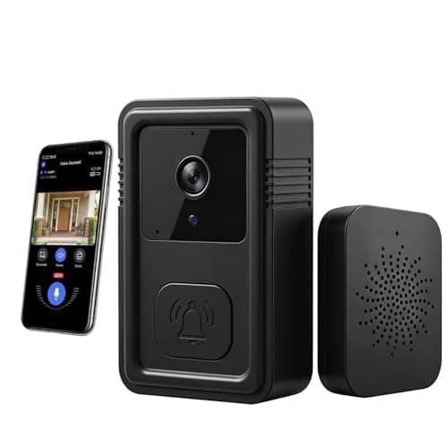 Video Doorbell Camera Wireless with Chime, Live View 2-Way Audio, Smart Ring Doorbell with HD Night Vision, Rechargeable Battery-Powered, 2.4GHz Wi-Fi Support, Cloud Storage, Advanced Home Security.