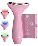 REVO Genie Facial Massager for Face and Neck, LED Beauty Device with Heat and Vibration, Depuffing Sculpting Tool with Red Blue Green Light Modes for Skincare Routine
