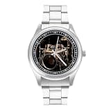 FodPand Mens Stainless Steel 3-Hand Analog Watch Easy Reader 40mm Dial