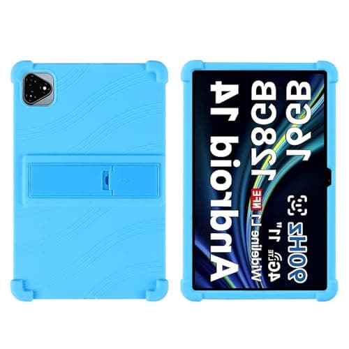 INSOLKIDON Case Compatible with Alldocube iPlay 60 Pro 11 inch Tablet, Full Coverage Ultra Slim Adjustable Stand Silicone Shockproof Lightweight Protective Cover Case (Sky Blue)