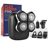 Freebird Electric Head & Body Hair Shaver - Mens Cordless Waterproof Razor with Rotary Blades (FlexSeries Pro, Shaver Kit)