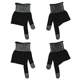 UKCOCO 2 Pair Gaming Gloves for Mobile Phones, Carbon Fiber Two-Finger Covers with Heating Yarn and Spandex, Lightweight Comfortable Touchscreen Gloves for Sweat Resistance