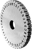 Steel Printing Character Wheel for Font Stamping, Metal Label Nameplate Manual Marking, Ordinary and Pitted Characters, 2-6mm to 3-6mm Size Range 4mm