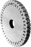 Steel Printing Character Wheel for Font Stamping, Metal Label Nameplate Manual Marking, Ordinary and Pitted Characters, 2-6mm to 3-6mm Size Range 4mm