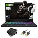 msi Cyborg 15.6 inch FHD 144Hz Gaming Laptop, Intel Core 7 240H, NVIDIA GeForce RTX 5060, 16GB RAM, 1TB SSD, WiFi 6E, RGB Backlit Keyboard, w/Assy Cooling Pad HDMI Cable, Windows 11 Pro