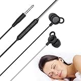 MEE audio SleepTones Wired Sleep Earbuds 3.5mm Plug for Side Sleepers with Lightweight Low-Profile Silicone Earpieces, Noise Reduction Sleeping Headphones with Built-in Mic, & Volume Controls