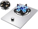 Single Burner Gas Hob, Desktop Home Kitchen Stove with Flame Failure Protection, Easy to Clean, Energy Class A(K,NG)