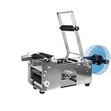 Compatible with Bottle Labeling Machine with Swing Arm, Manual Round Labeler Label Applicator Adjustable Self-Adhesive for φ0.59-4.72”Cylinder for Small and Medium Businesses
