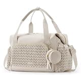 mommore Diaper Bag Tote, Large Capacity Travel Diaper bags, Hospital Bag for Labor Delivery, Baby Bag with Pacifier Case (Beige)