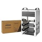 Tecmojo 9U Network Rack, 10 inch Mini Server Rack with 2 Side Translucent Panels & 2 Top Handles, 7.87 inch Deep, for 10 inch IT Equipment & A/V Devices, White
