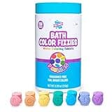 Tub Works® Bath Color Fizzies, 150 Count | Nontoxic & Fragrance-Free | Fizzy, Bath Color Tablets for Kids | Create Colorful Water Water Tablets in 7 Colors for Variety | Bath Bombs for Kids Bathtub