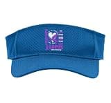 Purple Ribbon Warrior Lupus Sport Sun Visor, Adult, One Size, Royal Blue