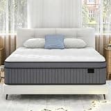 Hiboss King Size Mattress, 14 Inch Hotel Level King Hybrid Mattress in a Box, Medium Firm, Cooling Fresh Night, 7-Zones Extra Support & Spinal Alignment, No Odor, CertiPUR-US, 365-Night Trial