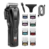 DAXXIN Hair Cutting Tool, LCD Display Rechargeable Cordless Clipper Brushless Motor Professional Hair Trimming Set