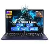 NIMO 15.6" Gaming-Laptop, 8 Cores AMD Ryzen 7 7735HS 32GB RAM 1TB SSD (Beat i7-12650H Up to 4.75GHz) Radeon 680M 100W Fast PD FHD Backlit Keyboard 180° View 2-Yr Warranty
