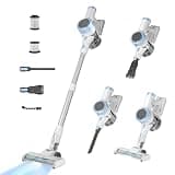 Cordless Vacuum Cleaner, 500W 45Kpa Vacuum Cleaners for Home, 6-in-1 Stick Vacuums with LED Touch Screen, Rechargeable Cordless Vacuums for Pet Hair Carpets Hard Floors, 1.0L Dust Cup