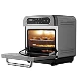 CIARRA 8-in-1 Countertop Steam Air Fryer Oven, 13QT Mini Convection Toaster Oven with Steam, Rapid Steam, Air Fry, Bake, Dehydrate, Ferment & Self-Clean, 85°F-430°F, Grey