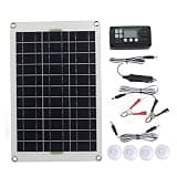 Aumotop 50W Monocrystalline Solar Panel Charger Kit High Efficiency Environmental Friendly for RV Marine Boat