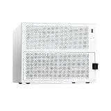 Compatible for UE-S6 Six Drive Bay NAS Chassis, DIY Storage Server Frame Fits ITX Mainboard, Equipped with Backplane for Hot Swap Drive Setup(White)