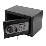 Yechiry Safe Box with Electronic Keypad, Prevent Theft Password Security Lock Box with Key, Small Hidden Safe for Cash Jewelry, Silicone Buttons for Cash Certificates Jewelry