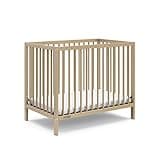 Graco Teddi 4-in-1 Convertible Mini Crib with Bonus Mattress, Driftwood