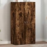 KFPOERTFGD File Cabinet with Door, Smoked Oak Storage Organizer for Home Office, Engineered Wood Filing Cabinet with Shelves 23.6"x12.6"x45.3"