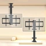 UIYTJRT Electric Ceiling TV Mount - Adjustable Ceiling TV Mount Bracket, for 26-70 Inch TVs, Height Adjustable Motorized Ceiling TV Mount with Remote Control, Load Capacity Up to 60kg,