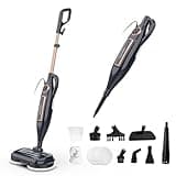 DEVOAC VM6 Scrubbing Steam Mop with Rotating Mop Pads, 10 in 1 Steam Mop, Lightweight Spin Mop & 3 Steam Modes for Hard Floor Laminate Marble Floors (Ink)