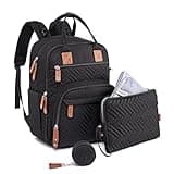 iniuniu Diaper Bag Backpack, 4 in 1 kit Large Baby Boys Girls Waterproof Travel Bag with Diaper Changing Pad, New Mom Gifts Pañaleras Para Bebe Newborn Essentials Shower Gifts Baby Registry
