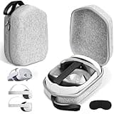 sarlar Hard Carrying Case Compatible with Meta Quest 3S/Quest 3/Oculus Quest 2/Vision Pro Official Original/Elite Strap VR Headset and Controller Accessories, Suitable for Travel and Home Storage