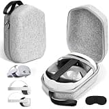sarlar Hard Carrying Case Compatible with Meta Quest 3S/Quest 3/Oculus Quest 2/Vision Pro Official Original/Elite Strap VR Headset and Controller Accessories, Suitable for Travel and Home Storage
