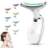 Facial Beauty Device, Face Massager Tool for Skin Care, Based on Triple Action LED, Thermal, and Vibration Technologies, Red and Blue LED Light, 7 Color Led Face and Neck Massager for Home Use