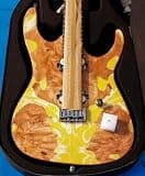 Leo Jaymz Electric Guitar Monsoon Deluxe Series, Reverse Headstock, Burl Top, Mahogany Body, Roasted Maple Neck, Rosewood Fretboard, Case and Capo(YN-0008-042)