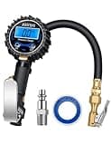 AstroAI Digital Tire Pressure Gauge with Inflator(3-250 PSI 0.1 for Display Resolution), Heavy Duty Air Chuck and Compressor Accessories with Rubber Hose and Quick Connect Coupler, Blue