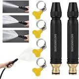 2026 New Home High Pressure Water Gun with Booster Nozzle, Portable Multifunctional Adjustable Spray Patterns, Durable Metal Material for Garden & Car Washes(2Pack)