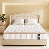 MOOA King Size Mattress 12 Inch, Cooling Memory Foam Hybrid Mattress in a Box with Pocket Springs for Motion Isolation, Reinforced Edge Support for Pressure Relief, Breathable Fiberglass Free Design