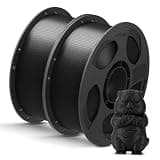 ANYCUBIC PLA Filament 1.75mm Bundle, 3D Printing PLA Filament 1.75mm Dimensional Accuracy +/- 0.02mm, 1KG Spool (2.2 lbs), 2KG Black+Black