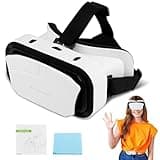 Virtual Reality Goggles, 3D VR Glasses Adjustable VR Headset with Wide Angle Lens for Movies Games, Anti-Blue Eyes Protected- Universal Virtual Reality Goggles Set for Beginners