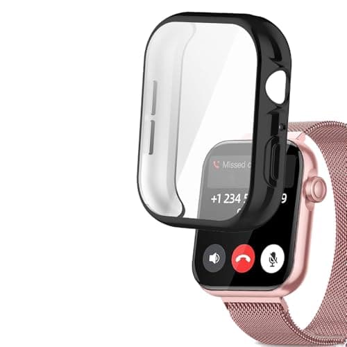smaate Watch Cases compatible with KACUBAKU AKUMAKA DEKELIFE G39 1.85” Smart Watch, TPU Case with Screen Protector, Protecting Body & Screen