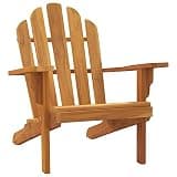 DXKDUSOKJ Solid Teak Wood Adirondack Chair with High Backrest and Wide Arms, 31.1x37.4x36.2 Inch Patio Seating for Garden, Backyard, Deck, Poolside