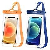Rynapac IPX8 Waterproof Phone Pouch - 8.5in, 2 Pack Waterproof Phone Case for iPhone 17 16 15 Pro Max, Galaxy S26 S25 Ultra, Cellphone Dry Bag with Lanyard for Beach Vacation Travel Cruise Essentials
