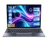 Exilapsire 13.5inch Touchscreen Laptop with 16GB RAM, 512GB SSD, 3K (3000×2000) IPS, Celeron N95 Processor up to 3.4 GHz, Win 11,Backlit Keyboard, Fingerprint Unlocking,Green