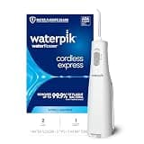 Waterpik Cordless Express Water Flosser, Battery Operated & Portable for Travel & Home, ADA Accepted, Waterproof for Shower Use, White WF-02, Packaging May Vary