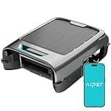 AIPER EcoSurfer S2 Solar Powered Pool Surface Skimmer Robot with APP Support, 24/7 Continuous Cleaning, Dual Charging Modes, Smart Obstacle Avoidance, 150-um Filtration, OTA Upgrade, Gray