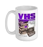 Purple VHS and Chill WT Purple Graphic Ceramic Mug, White, 15oz