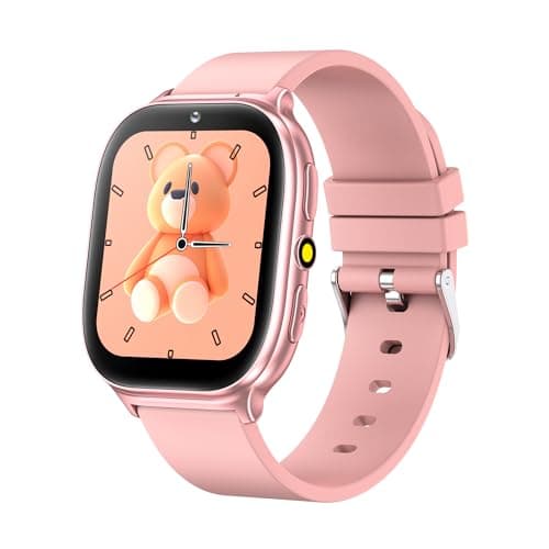 Kids Smart Watch for Girls & Boys Age 5-12, 20 Games HD Touch Screen Watch with Video Camera, Music Player, Pedometer, Flashlight, 10 Alarms & Vibration Reminder, Birthday Gift (Pink)